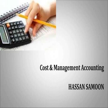 Introduction to cost & management accounting