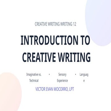 Creative writing | PPTX