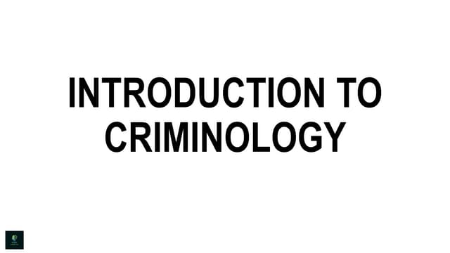 Introduction to criminology q&amp;a (study criminology)