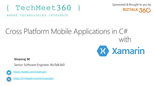 Introduction to Cross Platform Mobile Apps (Xamarin)