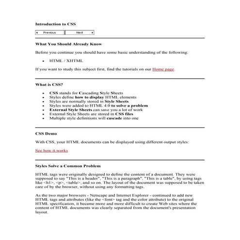 Introduction to css | PDF