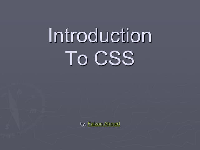 Introduction to css