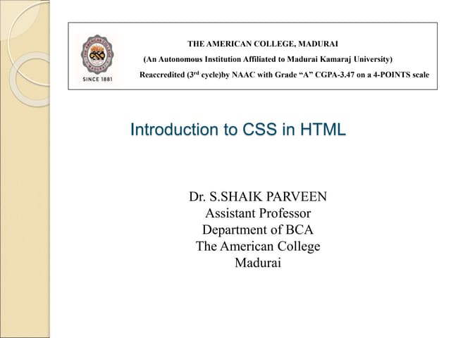Introduction to CSS in HTML.ppt