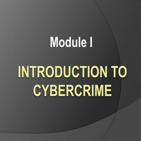 Introduction to cybercrime 