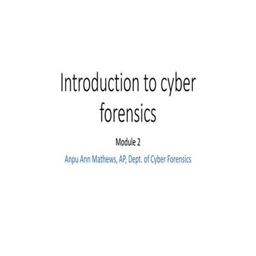 Introduction to cyber forensics