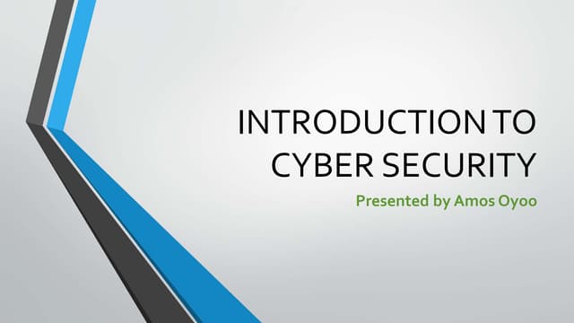 Introduction to cyber security amos