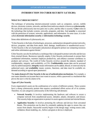 Introduction to cyber security i
