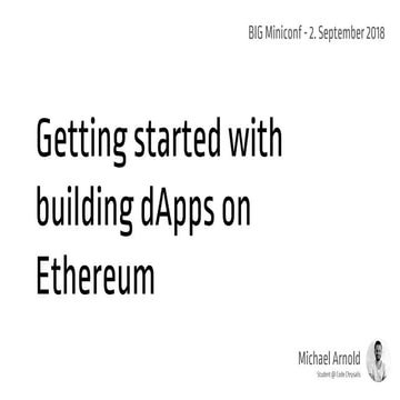 An Introduction to Decentralized Apps