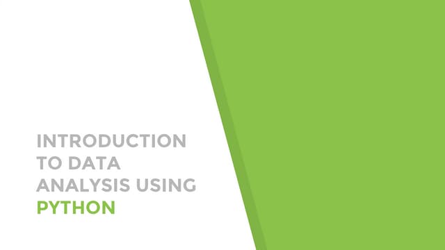 Introduction to data analysis using python