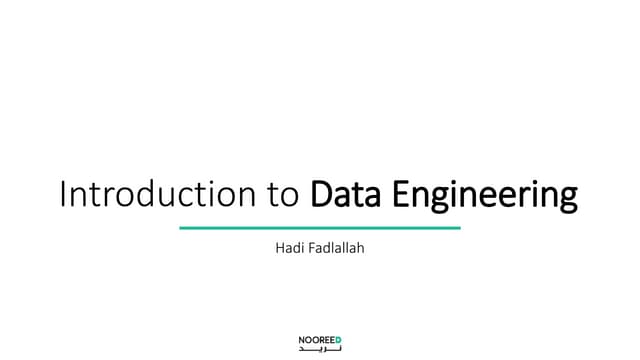 Introduction to Data Engineering