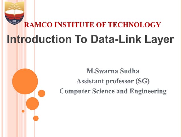 Introduction to data link layer