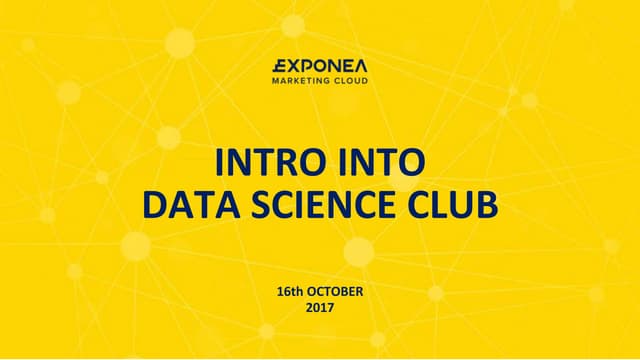 Introduction to data science club