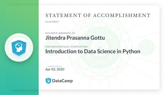 Introduction to data science in python