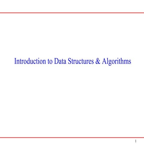 Introduction to data structures and Algorithm | PPT