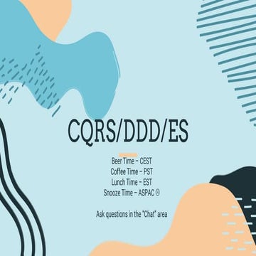 Adopting DDD/CQRS/ES