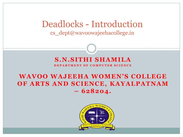 Introduction to deadlocks