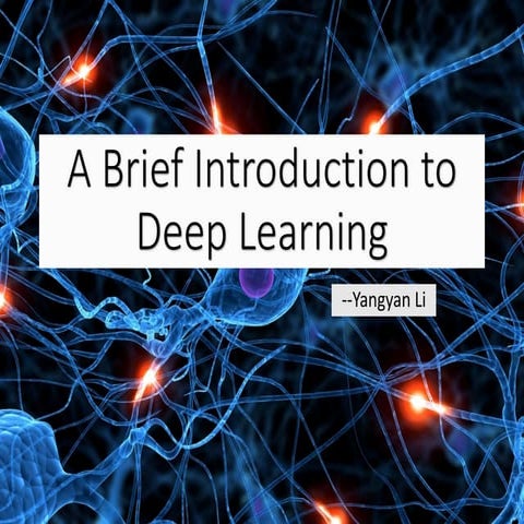 A Brief Introduction to Deep Learning by Yangyan Li | PPT