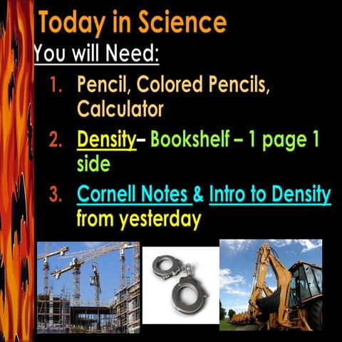 Introduction to Density  Day 2