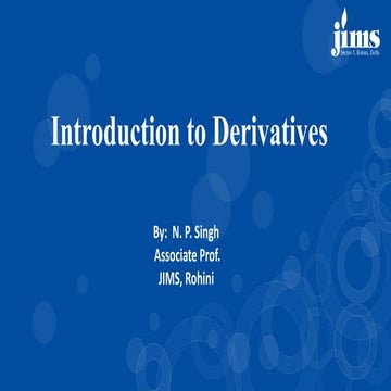 JIMS Rohini News - Introduction to Derivatives