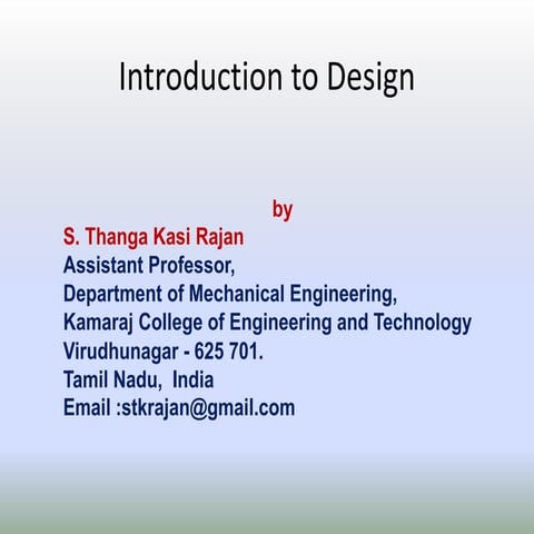 Introduction to design