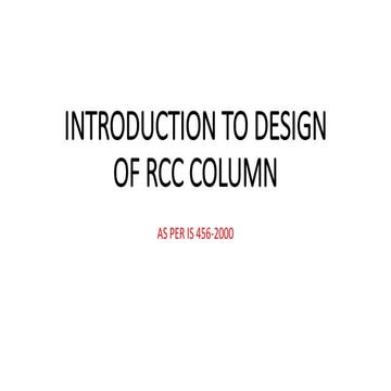 Introduction to design of rcc column