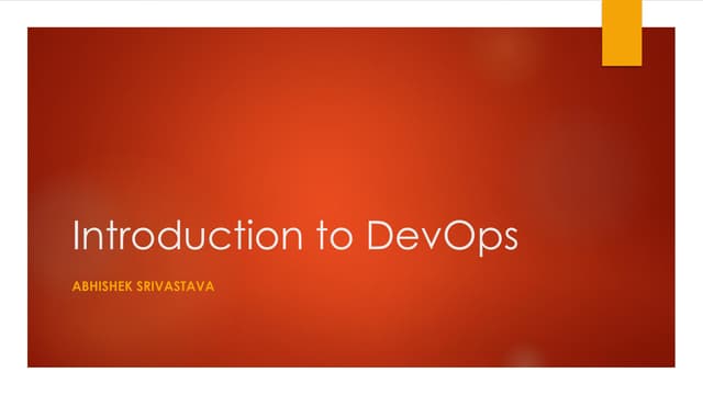 Introduction to DevOps