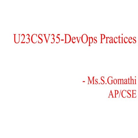 introduction to devops PRACTICES FUNDAMENTALS | PPTX