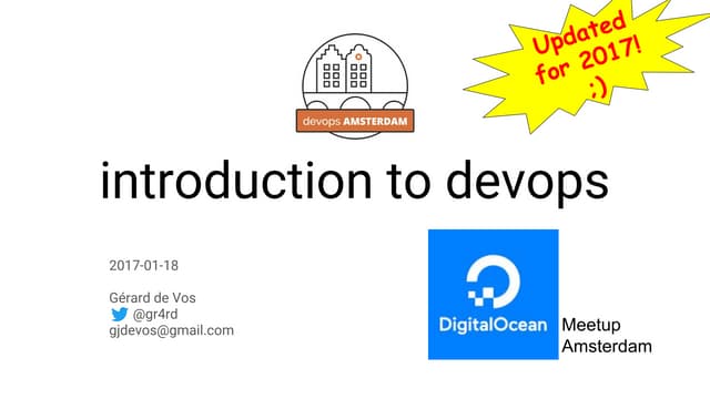 Introduction to devops - update 2017