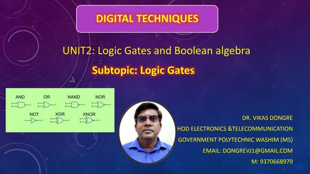 Introduction to digital logic gates