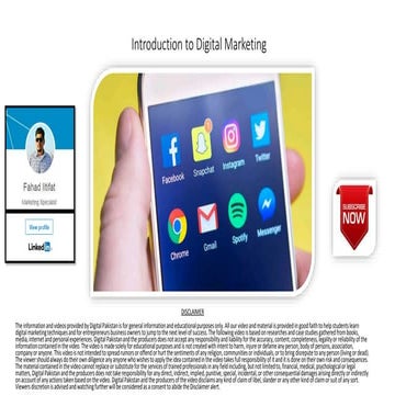 Introduction to digital marketing