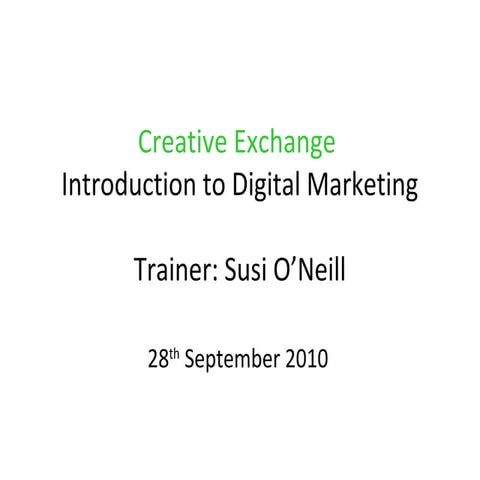 Introduction to digital marketing