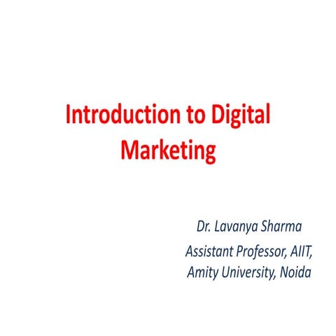 Introduction to digital marketing elerning