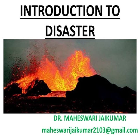 INTRODUCTION TO NATURAL DISASTER