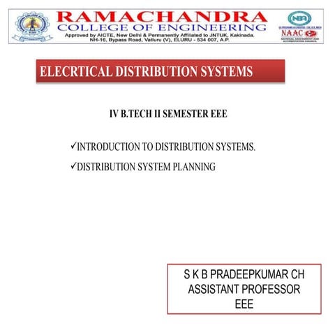 Introduction to distribution systems