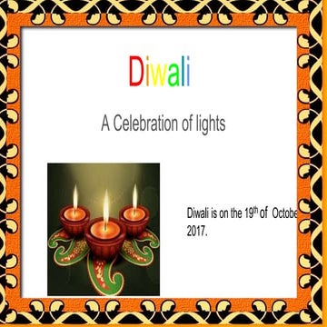 Introduction to Diwali 