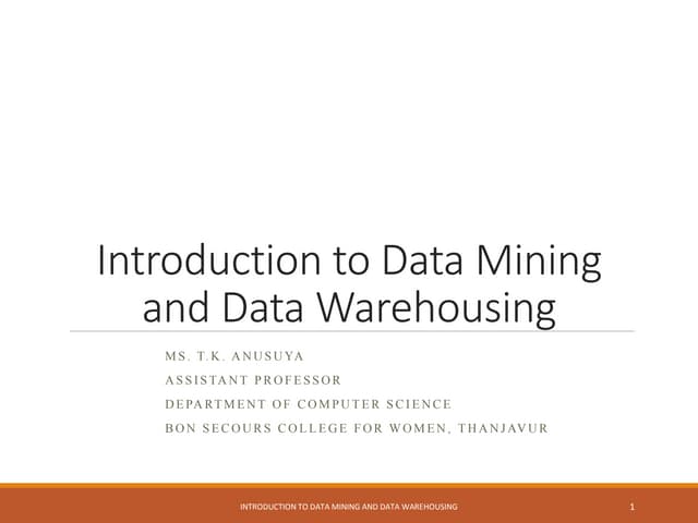 Introduction to dm and dw