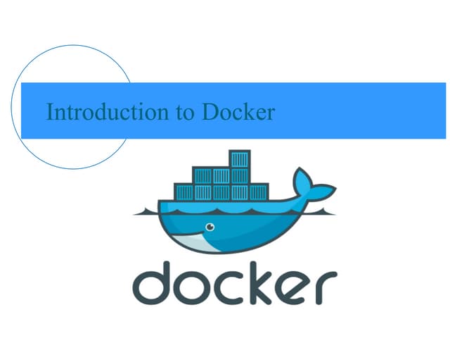 Introduction to docker