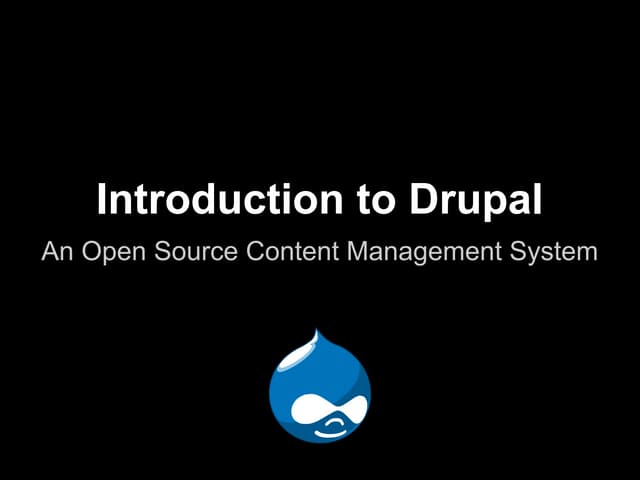 Introduction to drupal