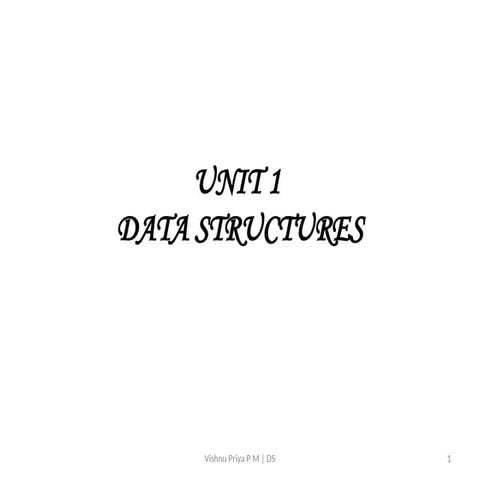 Introduction to data structure presentation | PPT