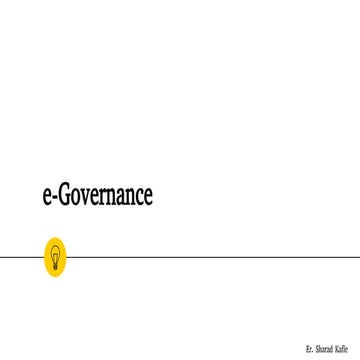 Introduction to e governance