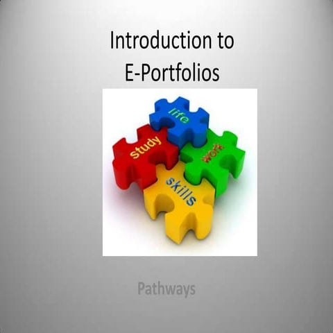 Introduction to e portfolio | PPTX
