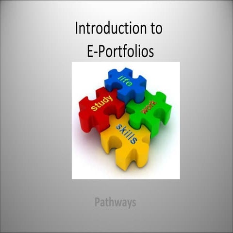 Introduction to e portfolio
