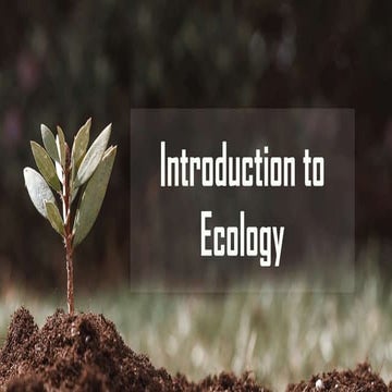 Introduction to Ecology PPT