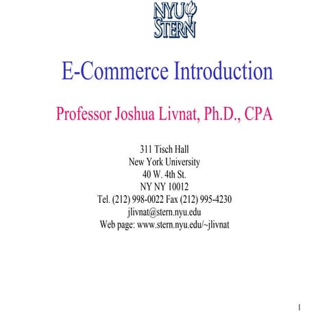 Introduction to ecommerce