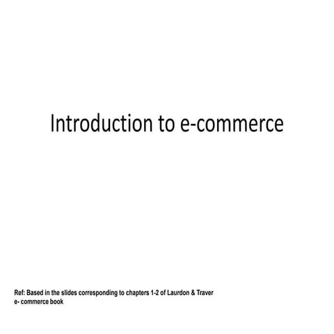 Introduction to e_commerce