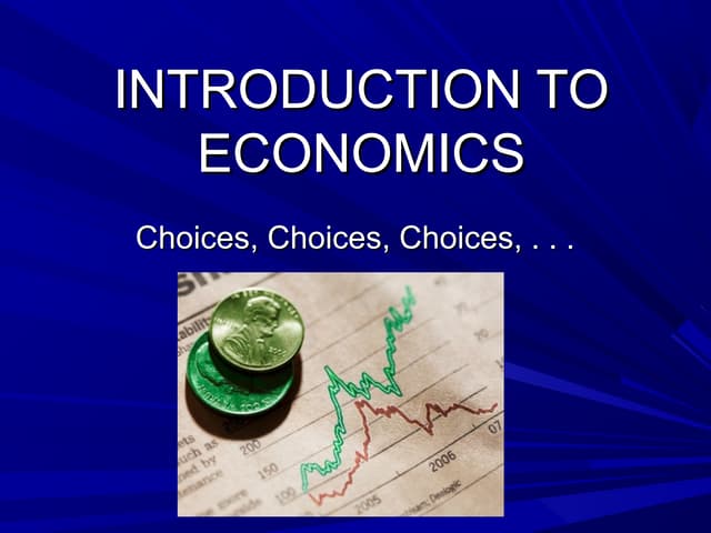 Introduction to economics