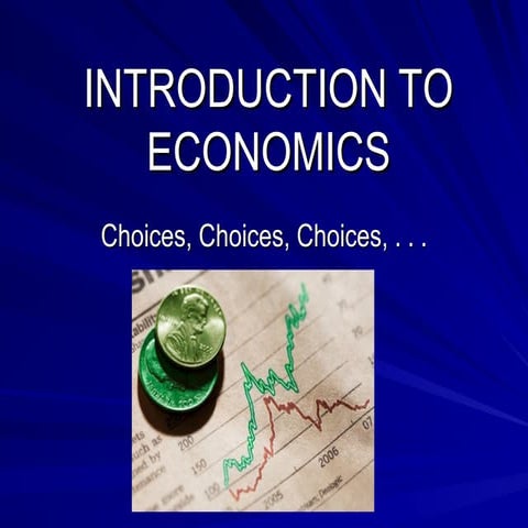 Introduction to economics