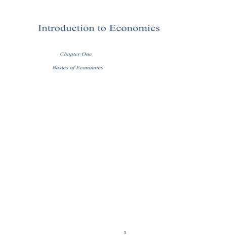 ECONOMICS Module Chapter 1 Part 2 for Freshman 1st Semester Students