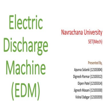 Introduction to Electric Discharge Machining