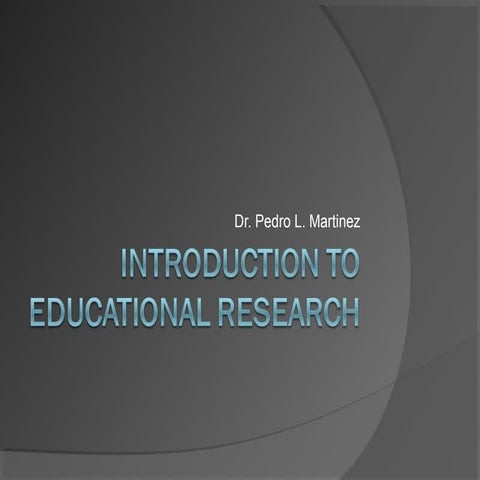 Introduction to Educational Research